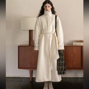 Tender Avenue White Long Coat